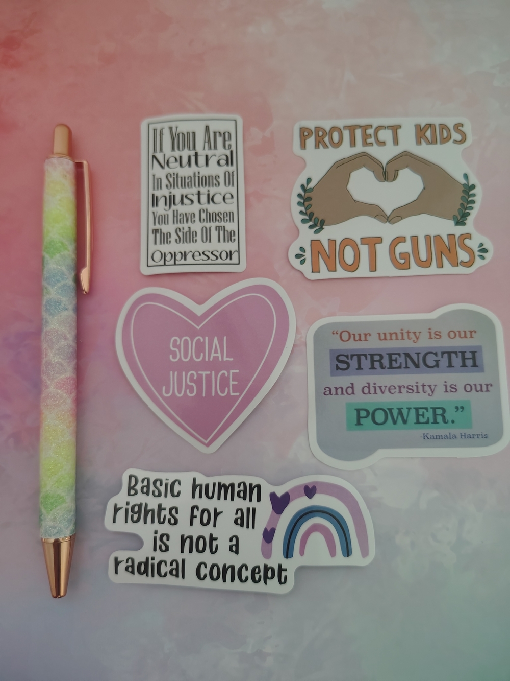 🪅Political Quote Stickers Mix 5 Pieces- Set 2🪅